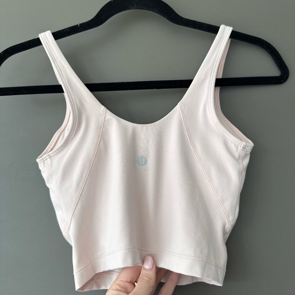 Lululemon Light Pink Workout Tank Workout Top with Built-In Bra - Picture 4 of 6